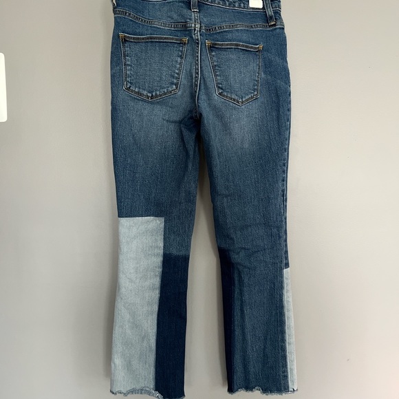Patch cropped wide leg jeans - Picture 2 of 4